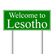 Welcome to Lesotho, concept road sign