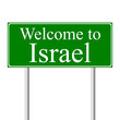 Welcome to Israel, concept road sign