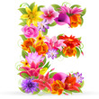 Buchstabe Blume - E