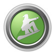 Green 3D Style Button "Snowboarding"