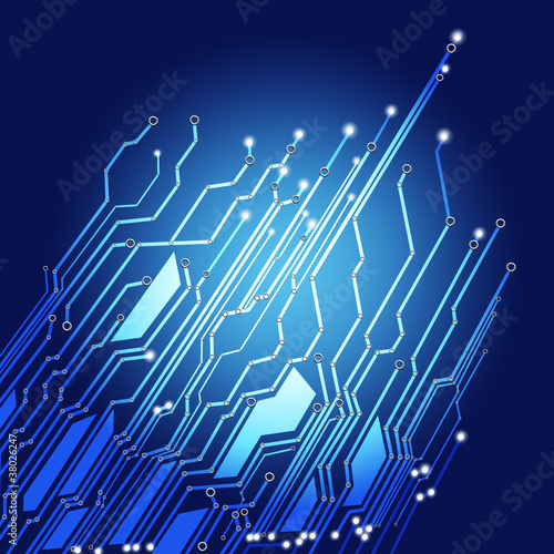 Illustration: circuit board ,technology background circuit board ,technology background