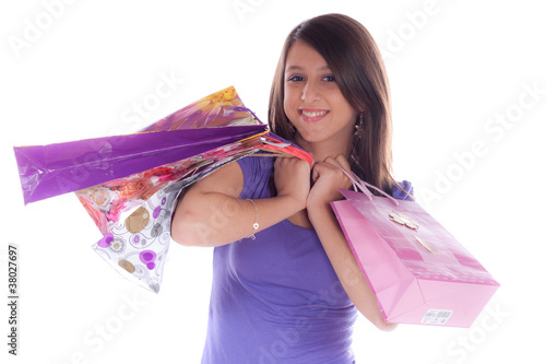 Photo: jeune femme qui fait du shooping jeune femme qui fait du shooping