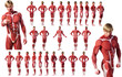 Collage of images with Muscle man