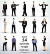 Collection of business people