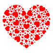 Valentine's day vector background with abstract hearts