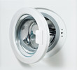 washing machine door with empty drum