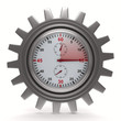 Ilustração: Stopwatch on white background. Isolated 3D image Stopwatch on white background. Isolated 3D image