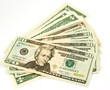 fan of dollar bills