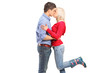 A loving couple kissing