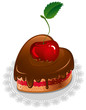 Vector: Chocolate heart Chocolate heart