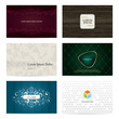 Set of 6 business cards, with trendy backdrops
