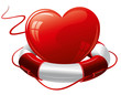 Heart in the lifebuoy.