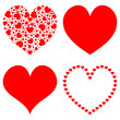 Abstract red heart - vector illustration