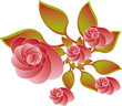 Blume - Dekoration - Fuchsia - retro - 70ziger Jahre
