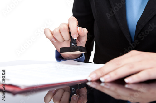 Foto: stamping documents stamping documents