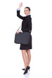 business woman with suitcase going on trip