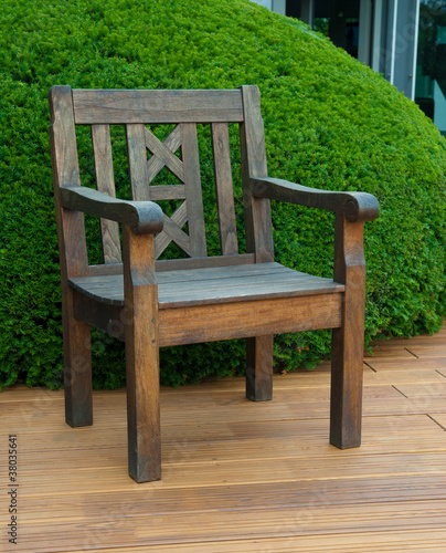 Photo: chair on the deck chair on the deck