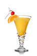 yellow cocktail isolated on white