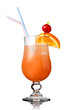 orange cocktail isolated on white