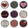 3D Button Set - Glitter