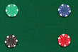 poker chips over table layout