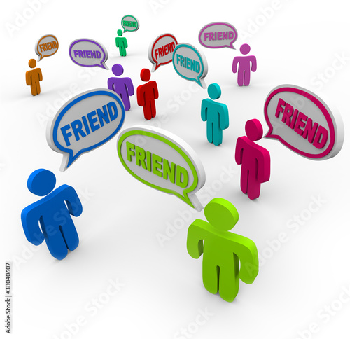 Illustration: Friend Speech Bubbles Friendship Connections Friend Speech Bubbles Friendship Connections
