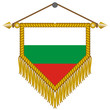 vector pennant with the flag of Bulgaria
