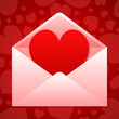 Mail open with heart. Vector illustration Eps 10.