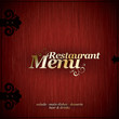 Restaurant menu design on a wooden texture