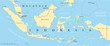 Indonesien und Malaysia Landkarte