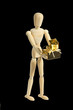Gliederpuppe mit Geschenken