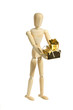 Gliederpuppe mit Geschenken