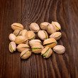 pistachios on  wooden  background