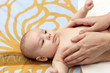 Massaging baby
