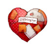 Heart with patches