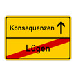 ortsschild lügen konsequenzen I