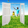 Open door leading to summer