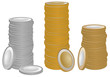 Gold and silver coins
