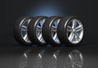 Illustrazione: Set of car wheels Set of car wheels