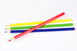 Multi colored pencils on a white background Multi colored pencils on a white background