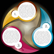 Vector color chart background with three levels