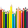 Color pencils composition on white background Color pencils composition on white background