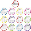Calendar for 2013 with stickers