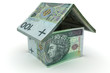 House made of 100 zloty notes