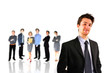 Businessman and team