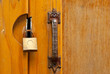 Wooden door locked Wooden door locked