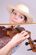 young woman plays the viola young woman plays the viola