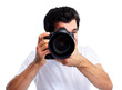 Young man with camera.