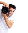 Young man with camera.