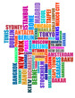 capital cities typographic illustration